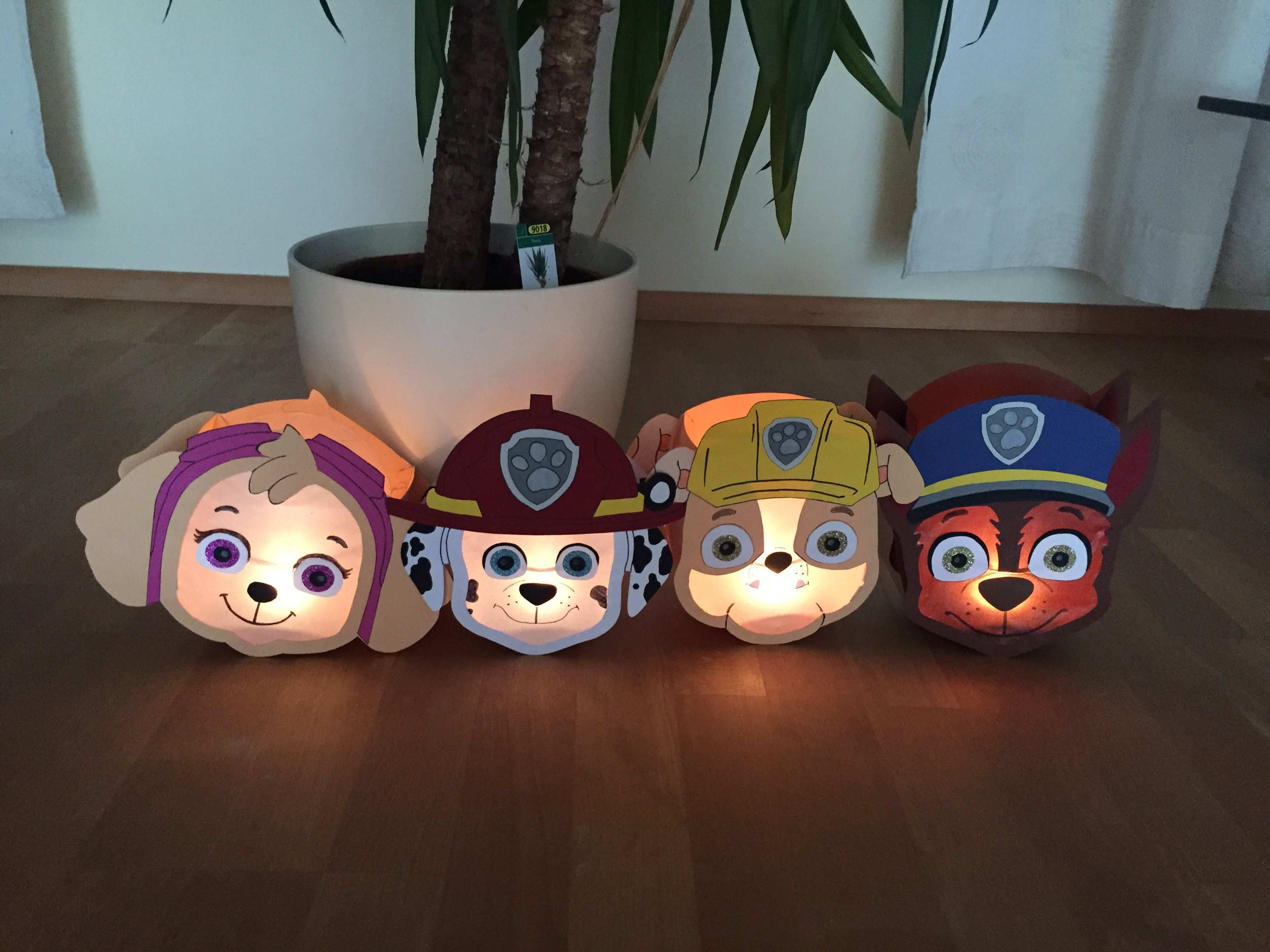 Paw Patrol Laterne Sky Marshall Rubble Chase Kinderleichte Laternen Basteln Laternen Basteln Laterne Basteln Anleitung