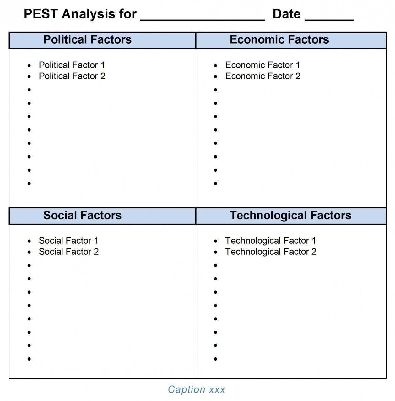 Pest Analysis Ms Word Template Pestel Analysis Word Template Analysis