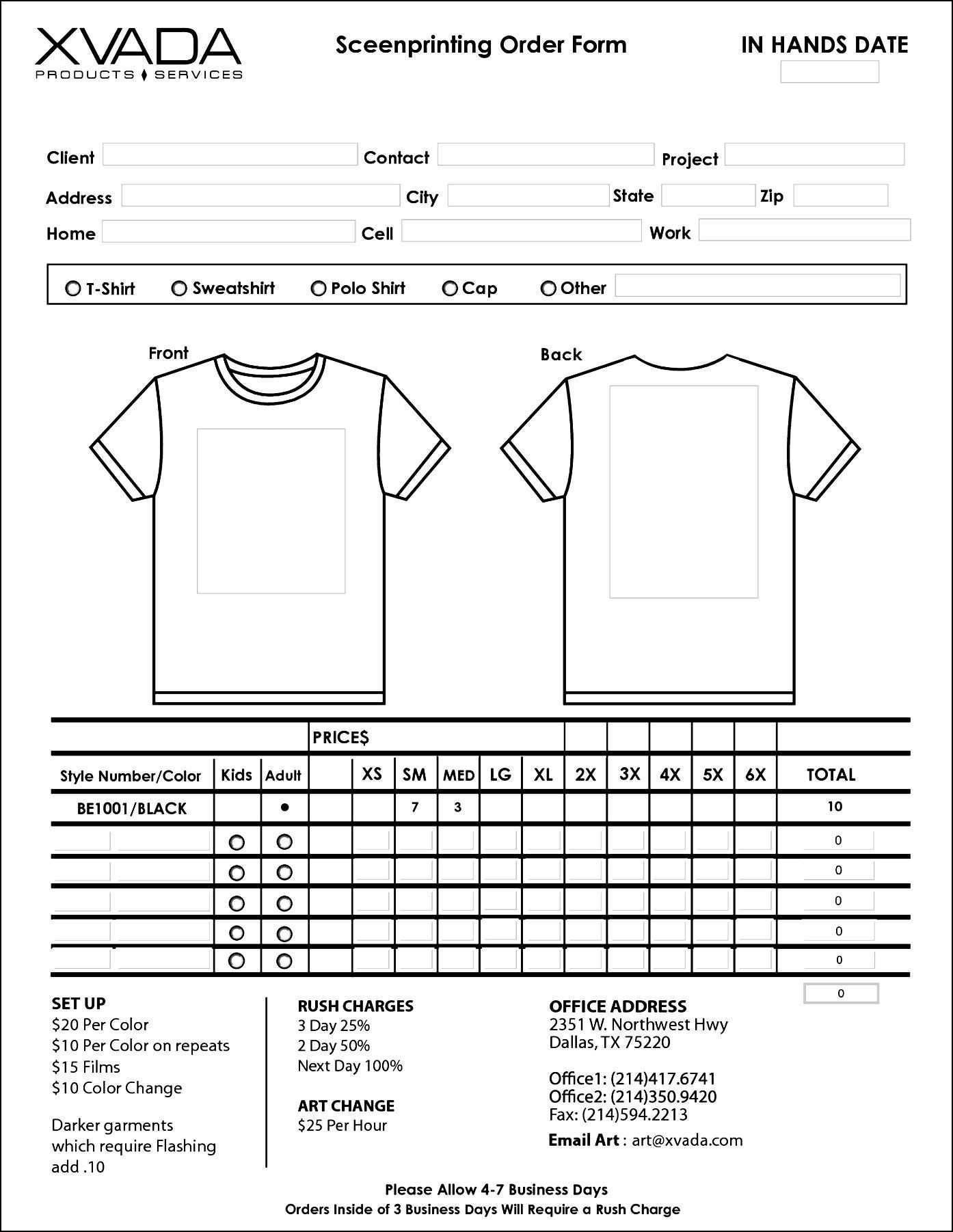 Sample T Shirt Order Form Template Microsoft Word Besttemplates123 Order Form Template Shirt Order T Shirt Design Template