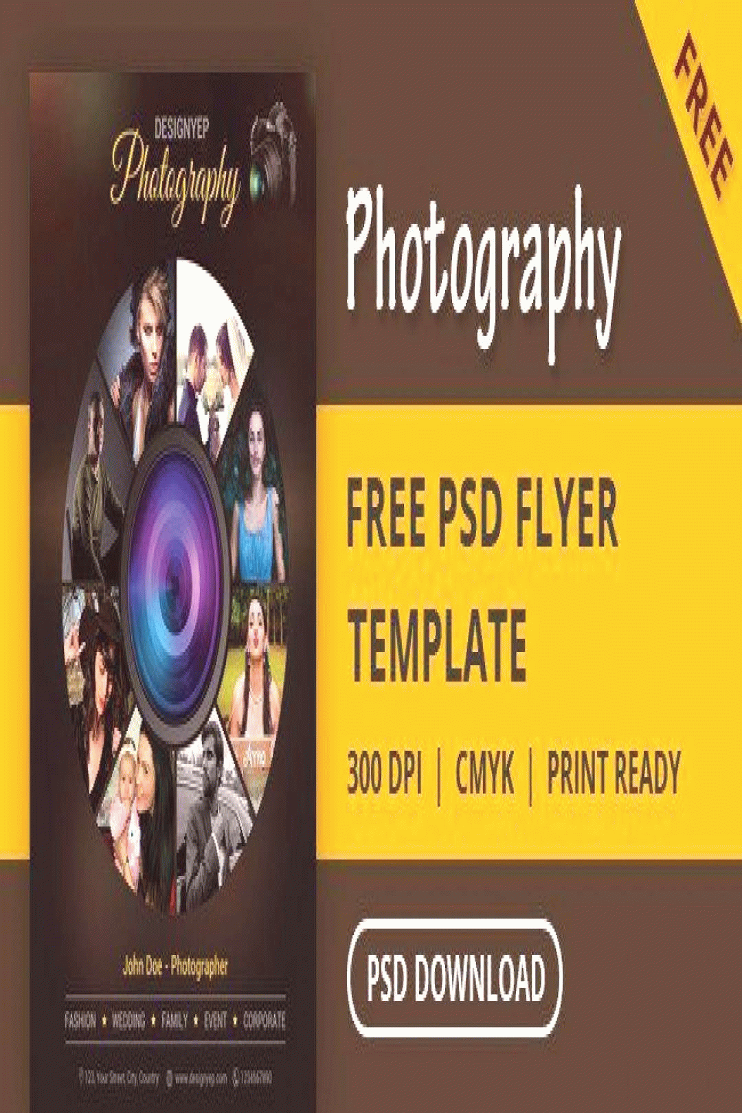 Kostenlose Fotografie Flyer Vorlagen Kostenlose Graphy Flyer Psd Vorlage Designyep Customize Eve 2020