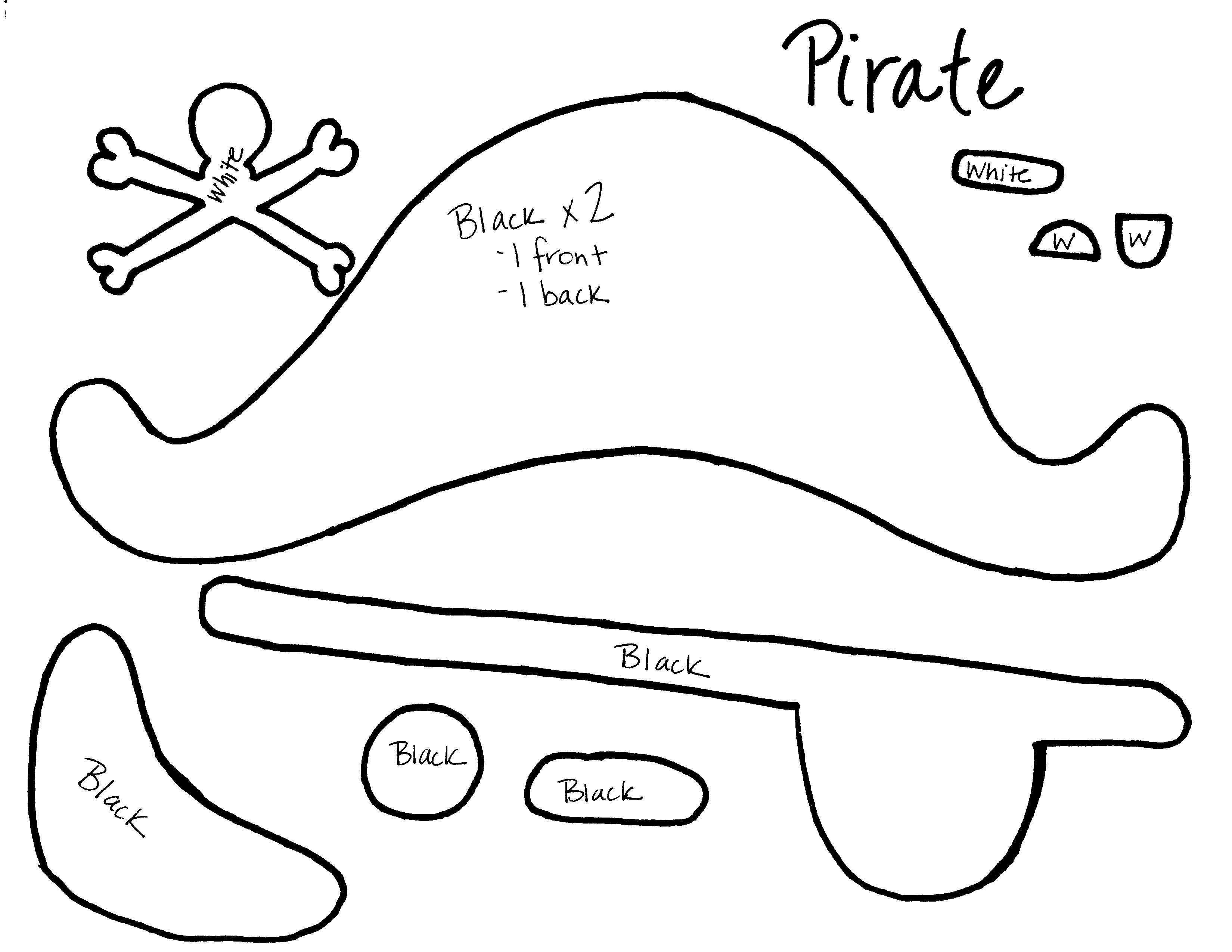 A Pottery Barn Like Halloween Makely Pirate Hat Template Pottery Barn Style Pirate Hat Crafts