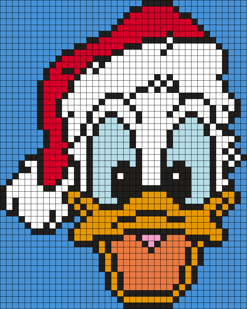 Christmas Donald Duck Square Grid By Maninthebook On Kandi Patterns Disney Cross Stitch Disney Cross Stitch Patterns Pixel Art Pattern