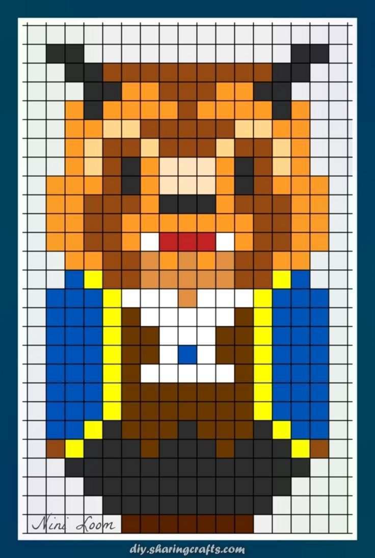 The Best Lovely Disney Character And The Beast Pixel Art Perler Bead Disney Pixel Art Pattern