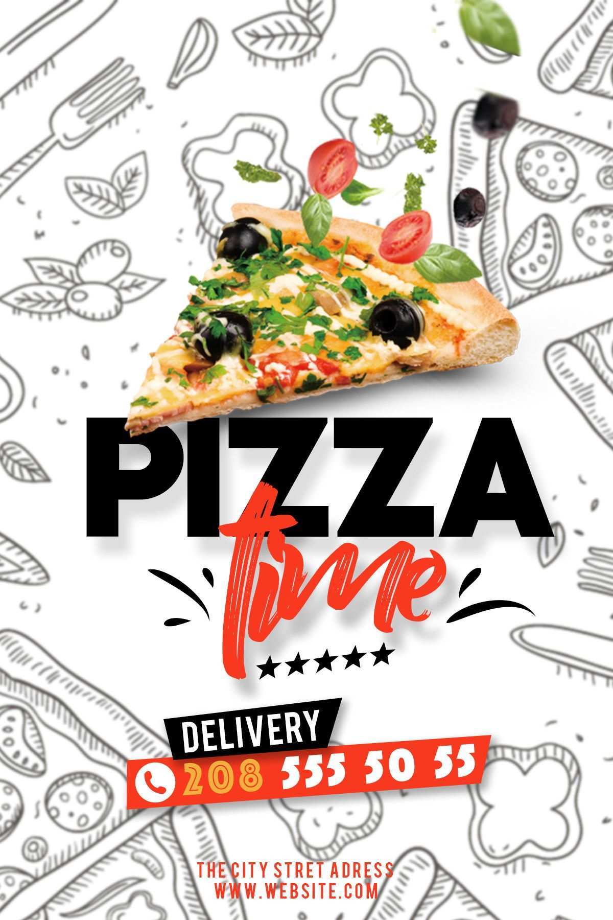 Pizza Flyer On Behance Pizza Flyer Pizza Menu Design Food Poster Design
