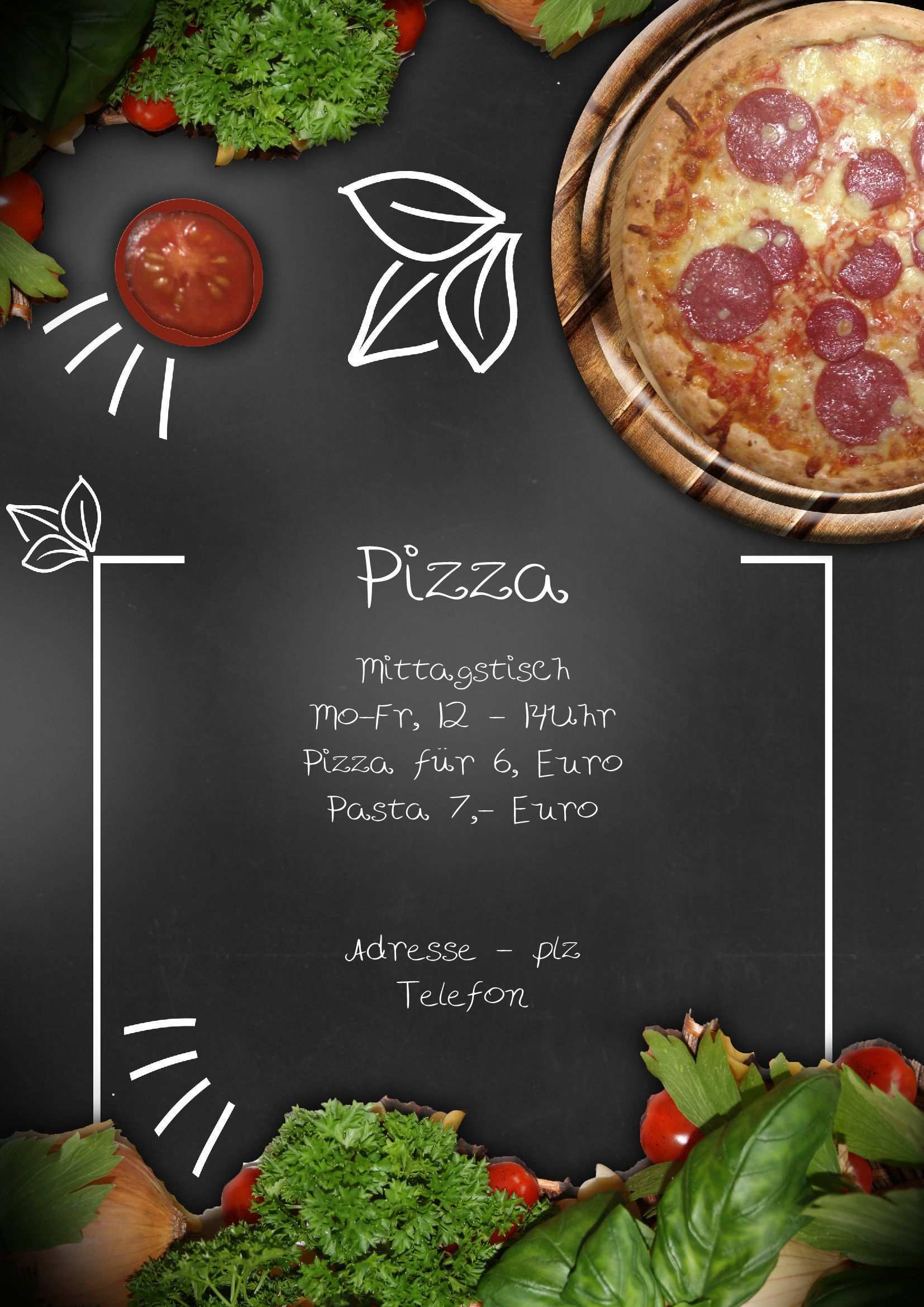 Flyers Are Frequently Used By Pizza Outlets As An Effective Means Of Advertisement Whenever There Is A New Deal Or Of Speisekarte Pizza Menu Essen Menu Design