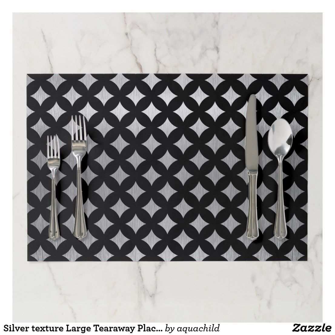Silver Texture Large Tearaway Placemat Zazzle Com Placemats Texture Sheet Of Paper