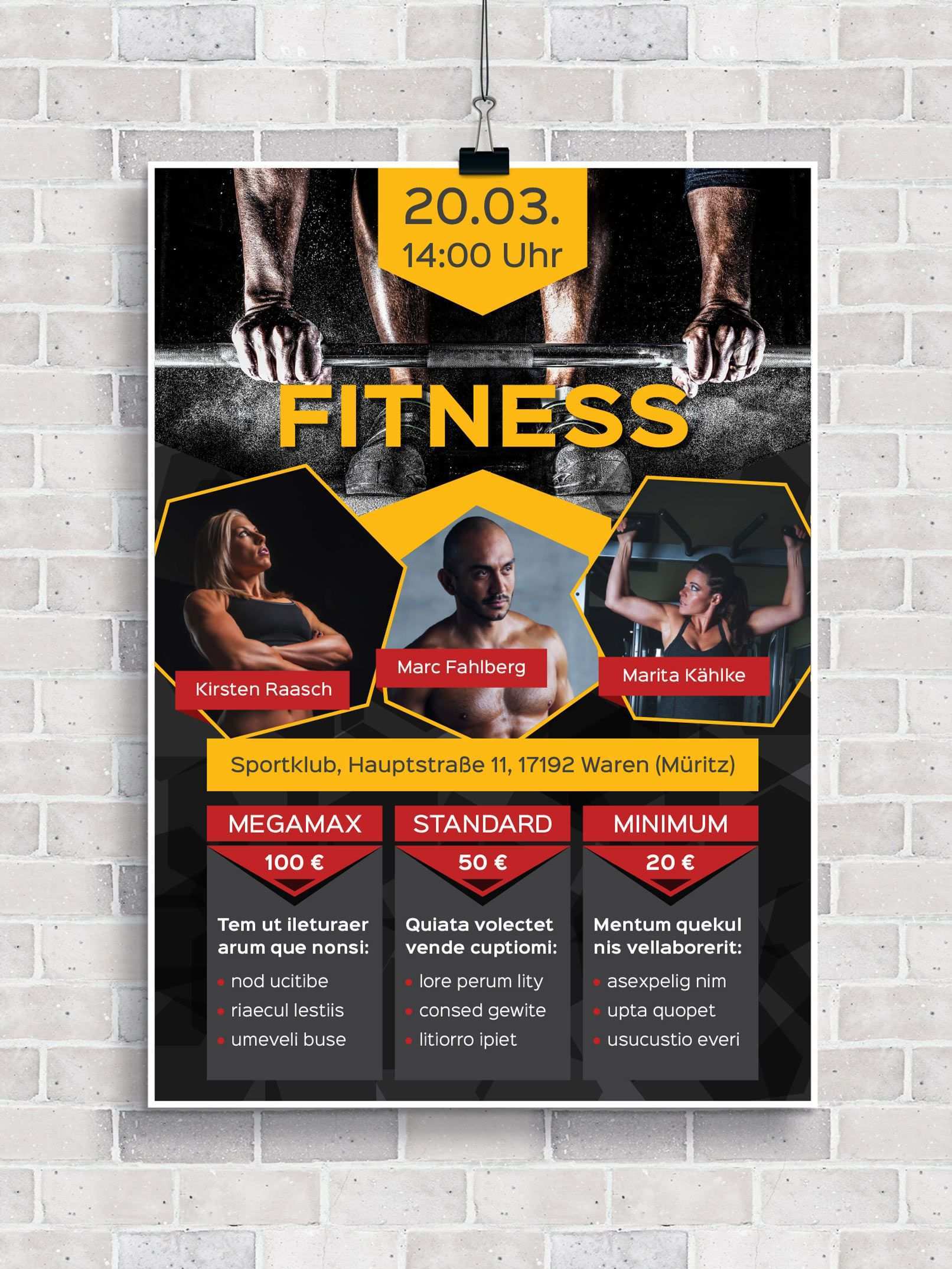 Flyer Vorlagen Fur Fitness Sport Und Fitnessstudios Zum Download Fitnessstudio Fitness Sport Studio