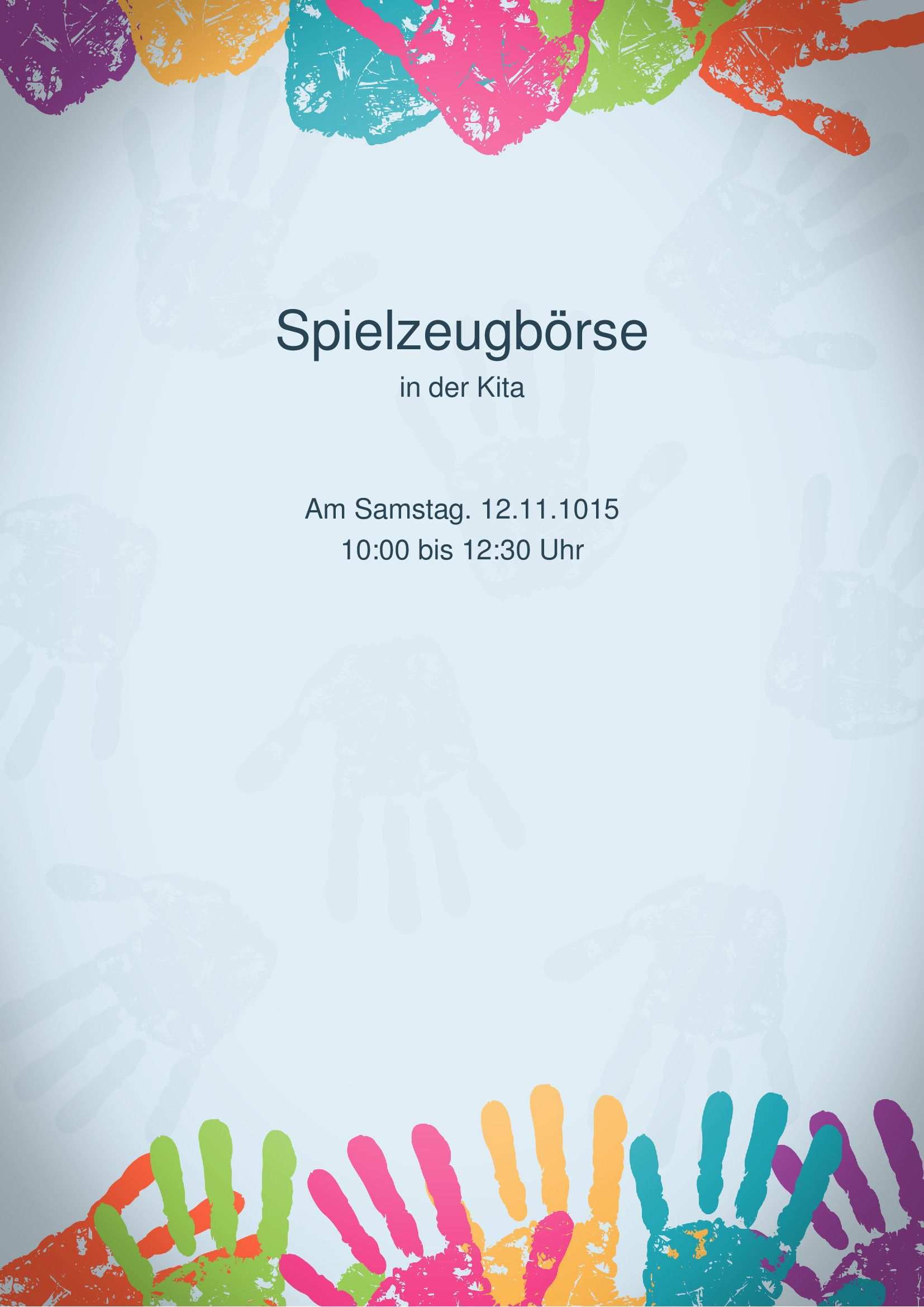 Spielzeugboerse By Delta On 365layouts Flyer Template Free Templates