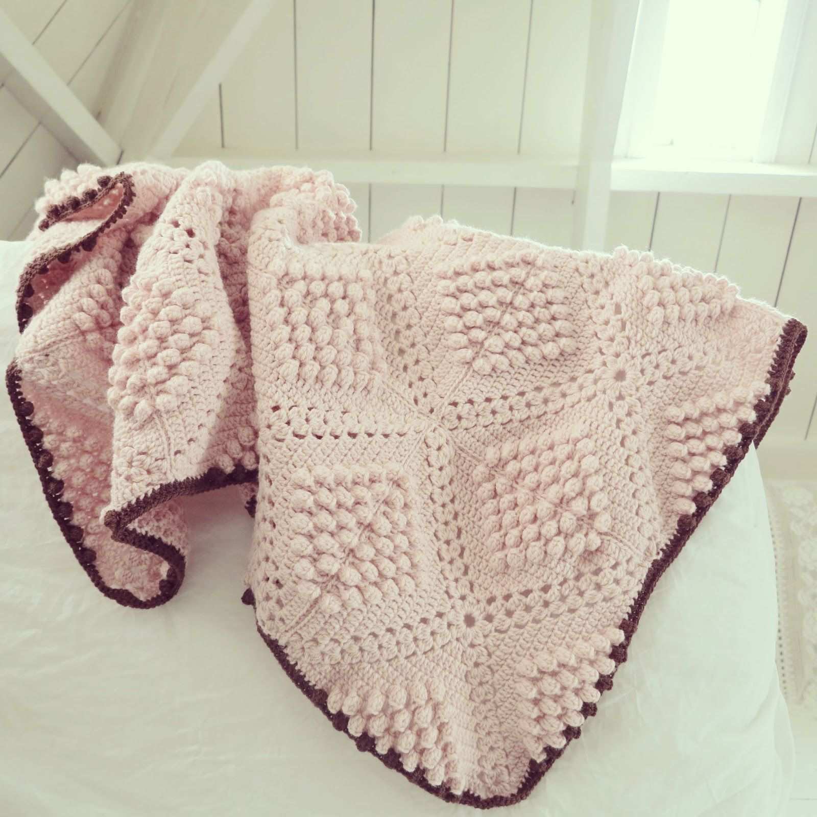 Pattern Popcorn Blanket Crochet Blanket Patterns Crochet Throw Crochet Blanket