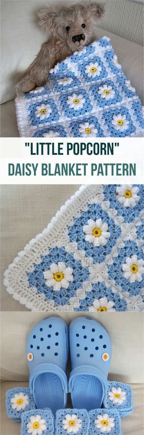 Little Popcorn Daisy Blanket Pattern Forest Orme Olmayan Desenler Krose Krose Dikisler