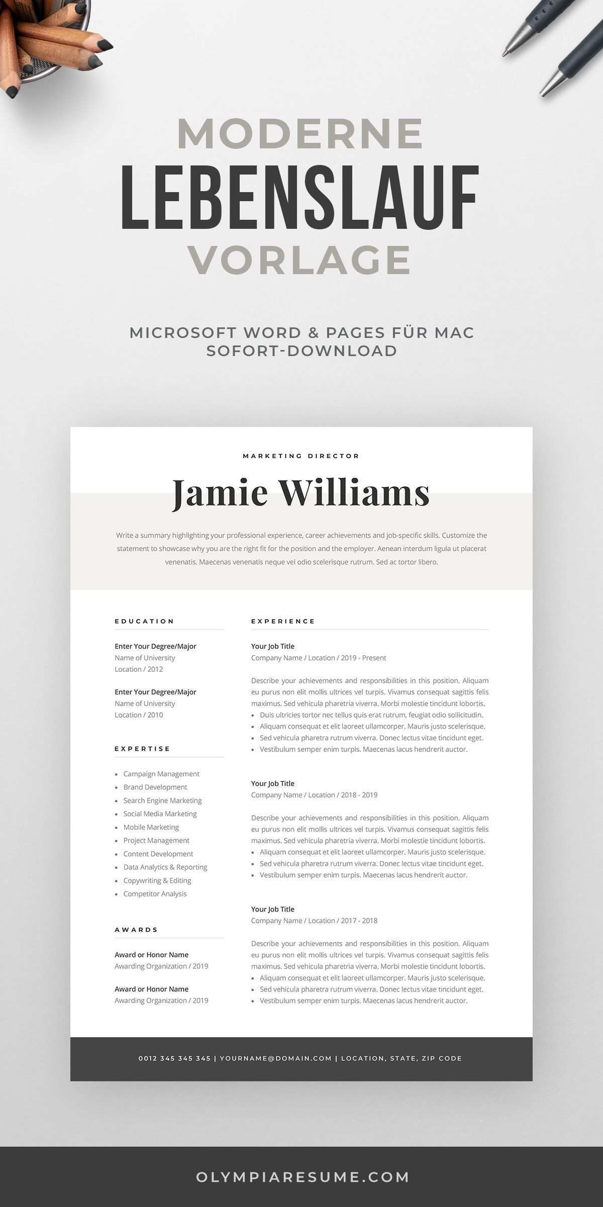 Modern Resume Template Creative Cv For Word Elegant Design Etsy In 2020 Modern Resume Template Resume Template Creative Resume Templates