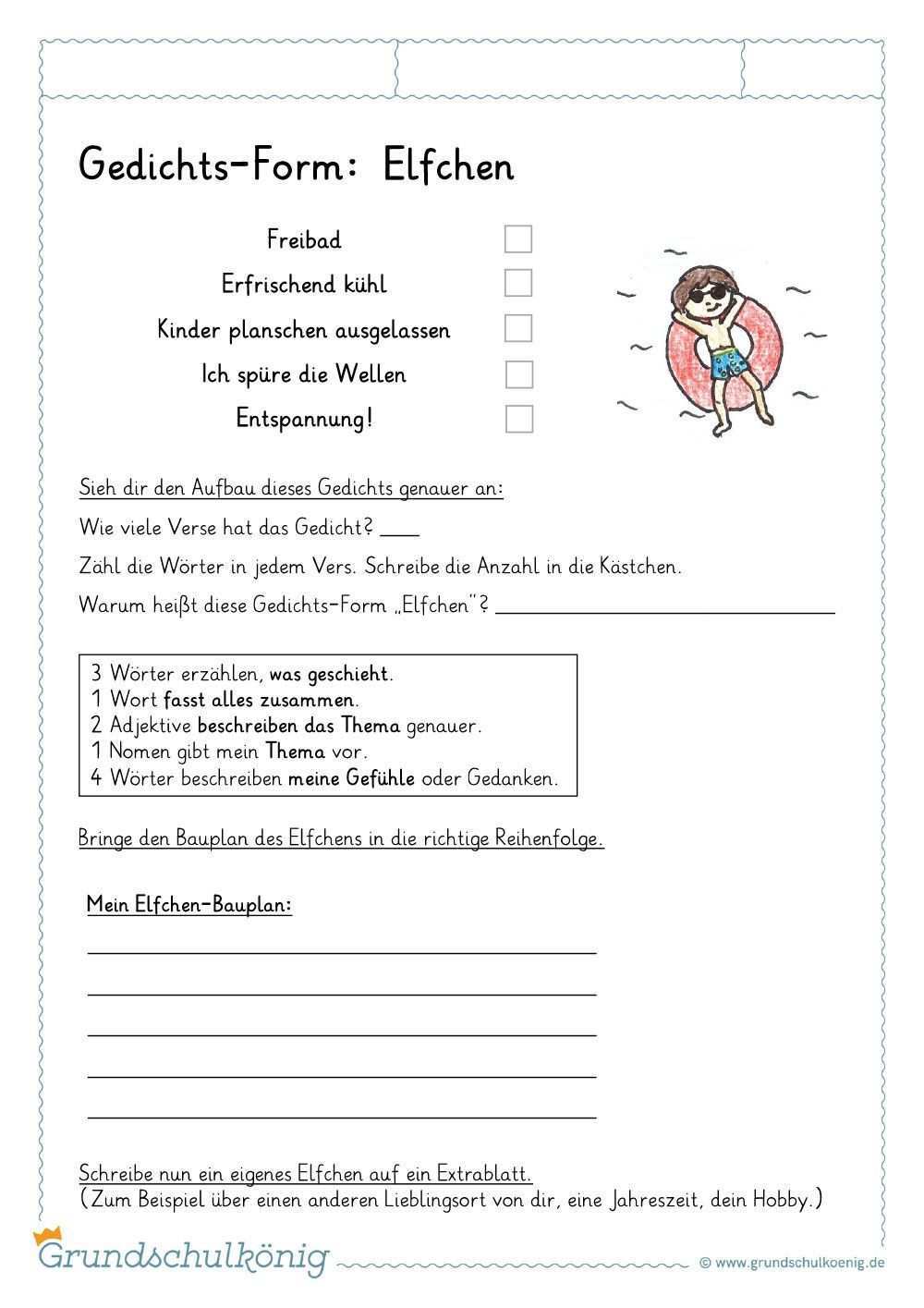 Deutsch Grundschule Gedichte Kunstunterricht Grundschule Deutsch Gedichte Grundschule Kunstunterricht In 2020 Learning Worksheets Worksheets Free Kindergarten Skills