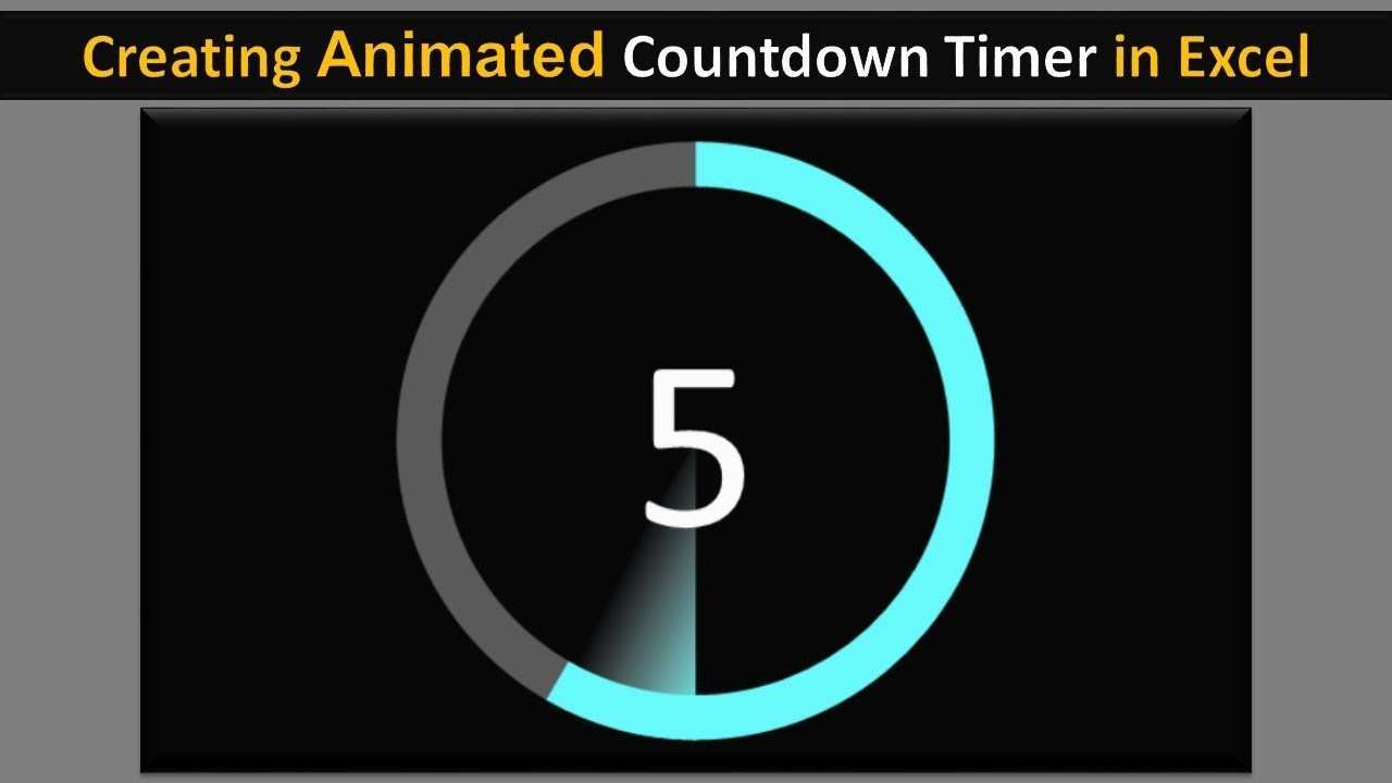 Animated Countdown Timer In Excel Simple And Easy Method Youtube