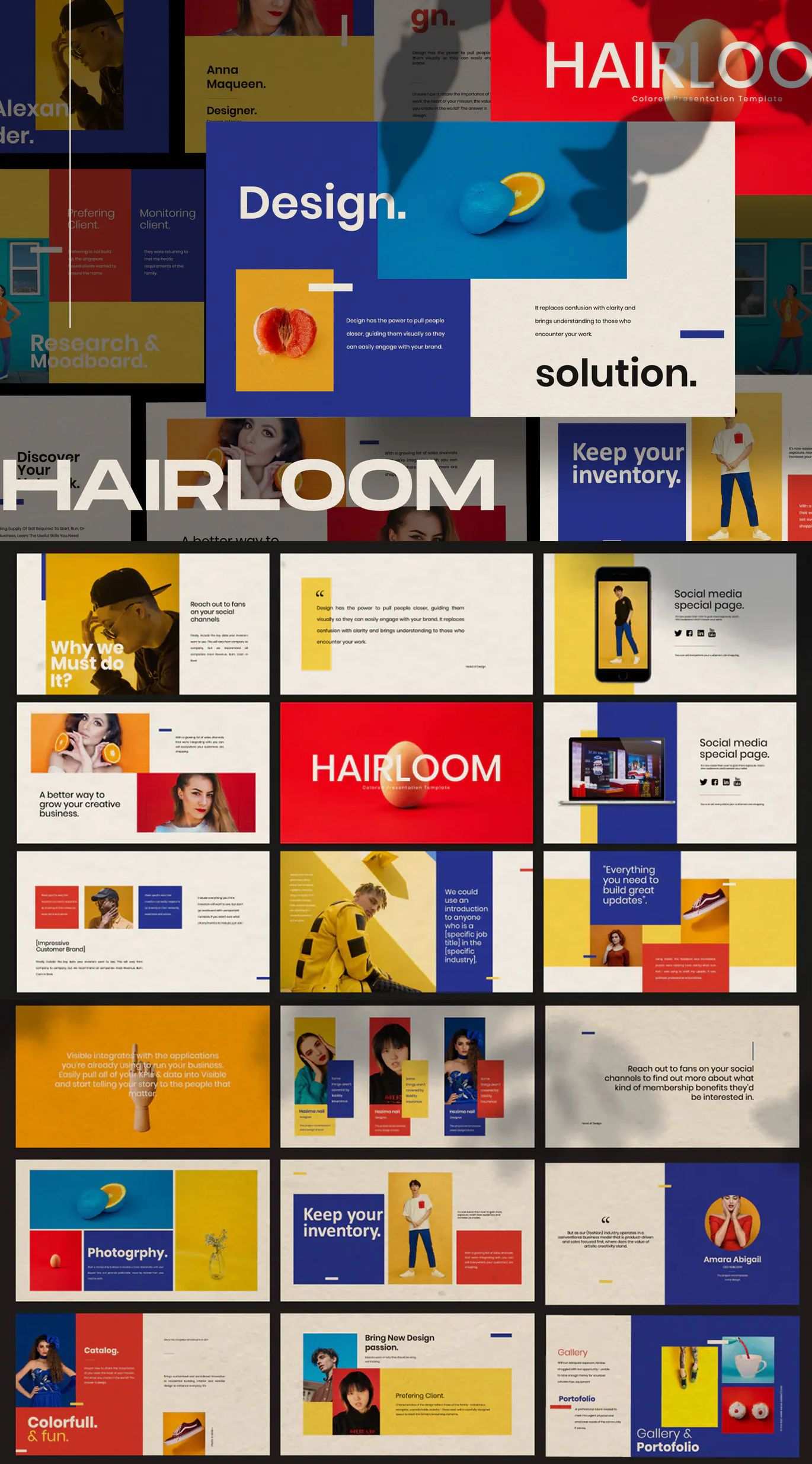 Hairloom Powerpoint Business Creative Presentation Template Di 2020 Desain Brosur Desain Web Cv Kreatif