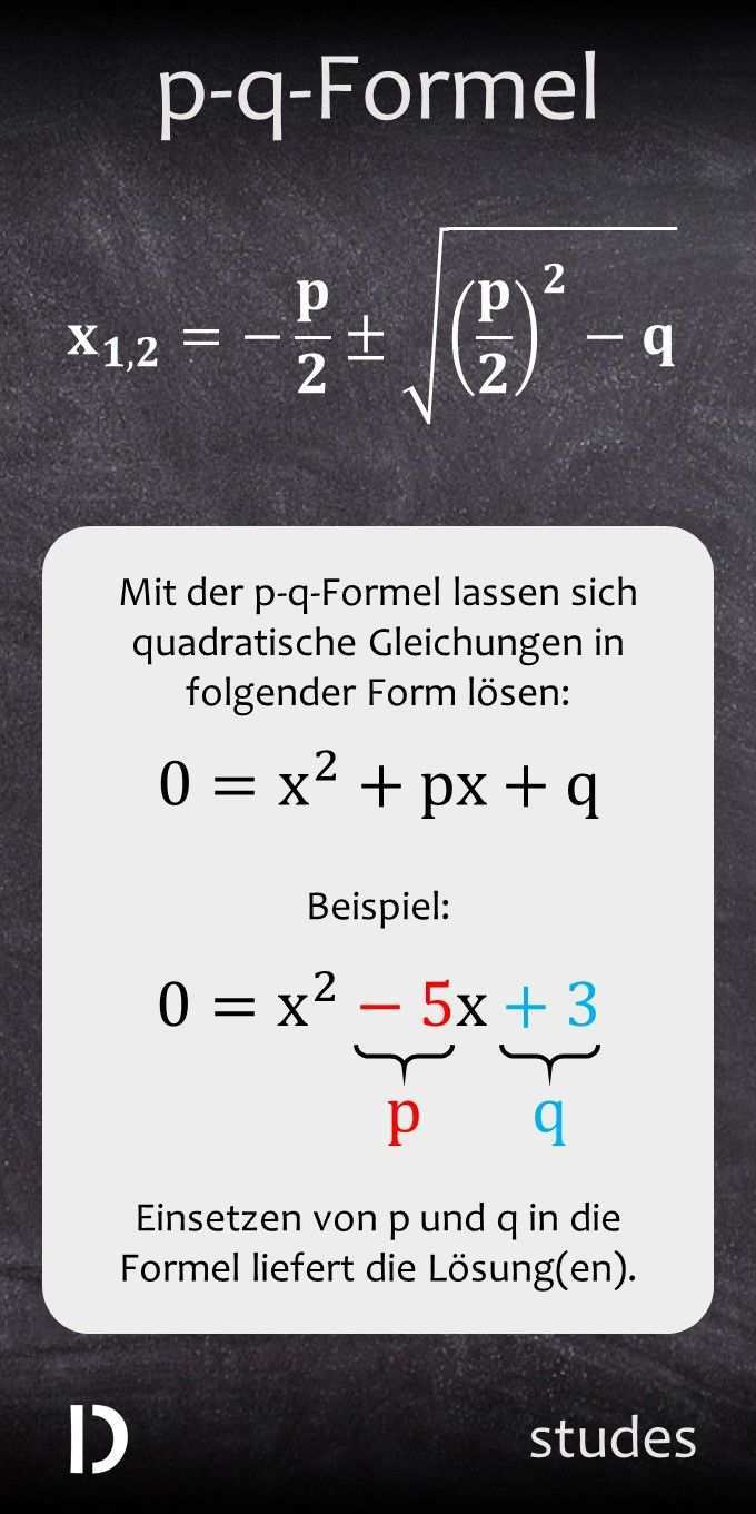 P Q Formel Gleichungen Losen Gleichungen Lernen