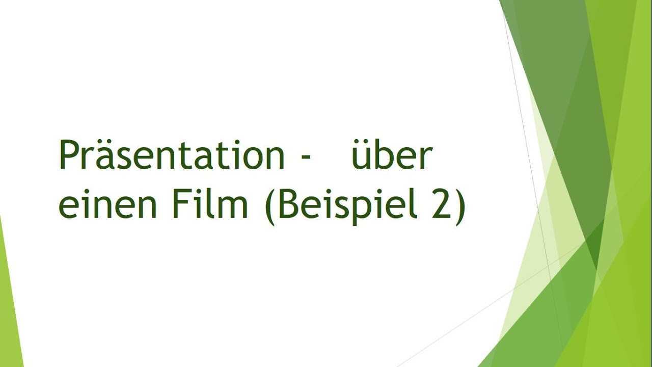 Prasentation Uber Einen Film Beispiel 2 Mundliche Prufung B2 Telc Youtube