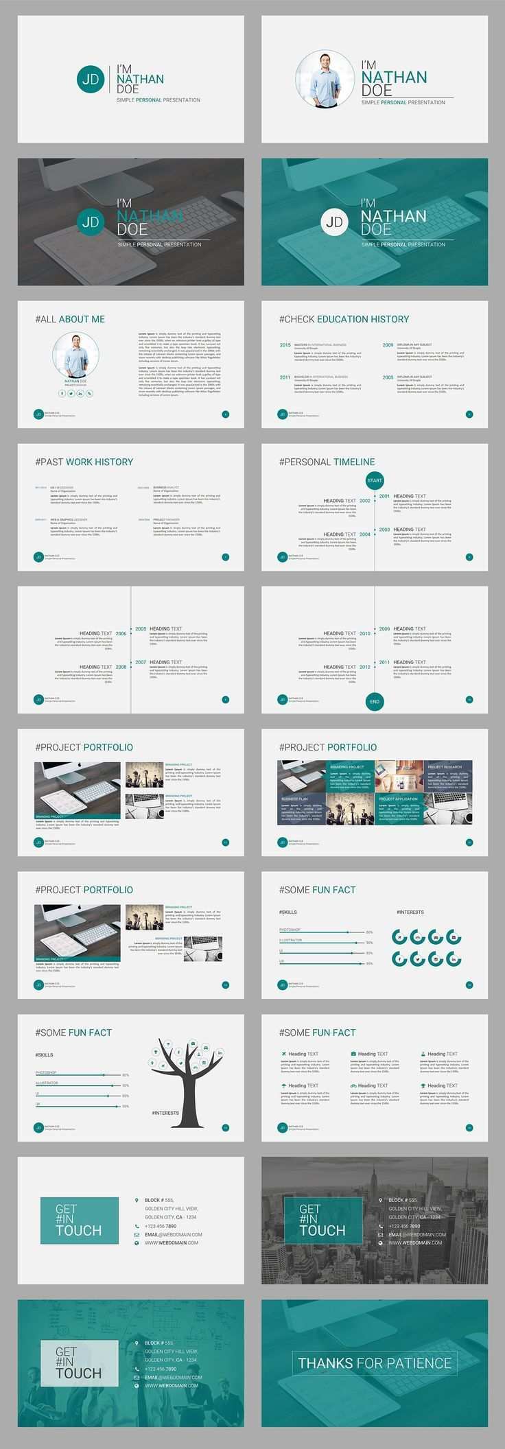 Jd Personal Powerpoint Presentation Template On Behance Behance Jd Personal Port Presentation Template Free Ppt Template Design Powerpoint Presentation