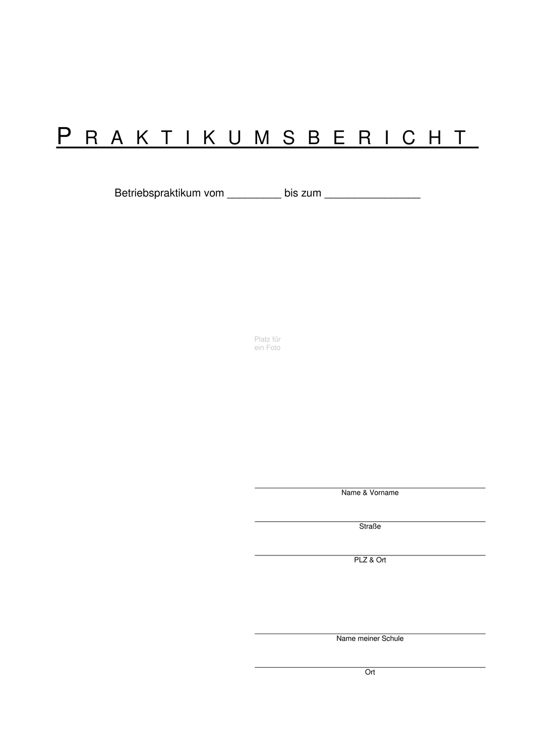 Praktikumsbericht Unterrichtsmaterial In Den Fachern Arbeitslehre Deutsch Praktikumsbericht Forderschule Unterrichtsmaterial