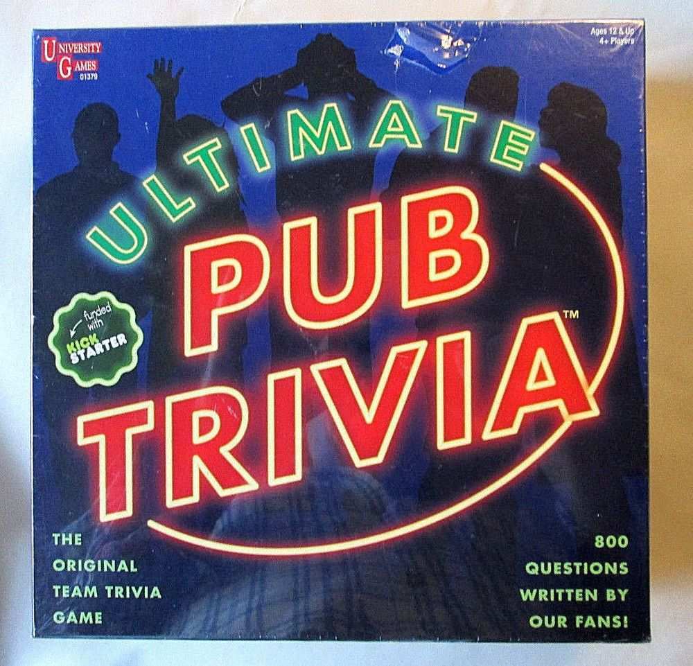 New Ultimate Pub Trivia Boardgame University Games Party Universitygames Gamenight Familyfun Entertainment Trivia Board Games Trivia Trivia Games