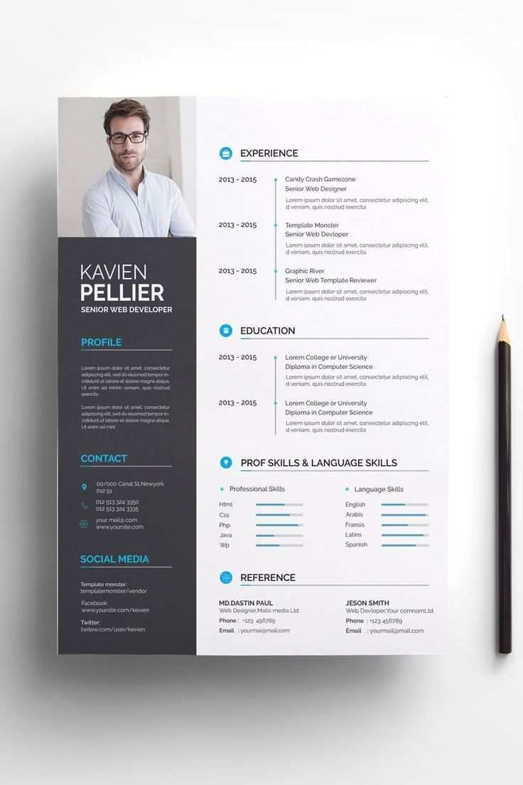 A4 Paper Size 210297 Mm Two Page Template Resume Cv One Page Template Referenc Resume Res Resume Design Template Best Resume Template Resume Design Creative
