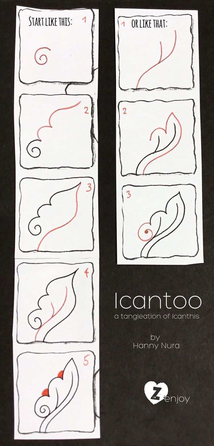 Icantoo Step Out By Zenjoy Zentangle Designs Verflechtung Muster Zentangle Muster