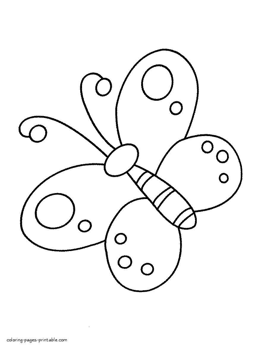 Simple Butterfly Coloring Pages For Preschoolers Butterfly Coloring Page Easy Coloring Pages Preschool Coloring Pages
