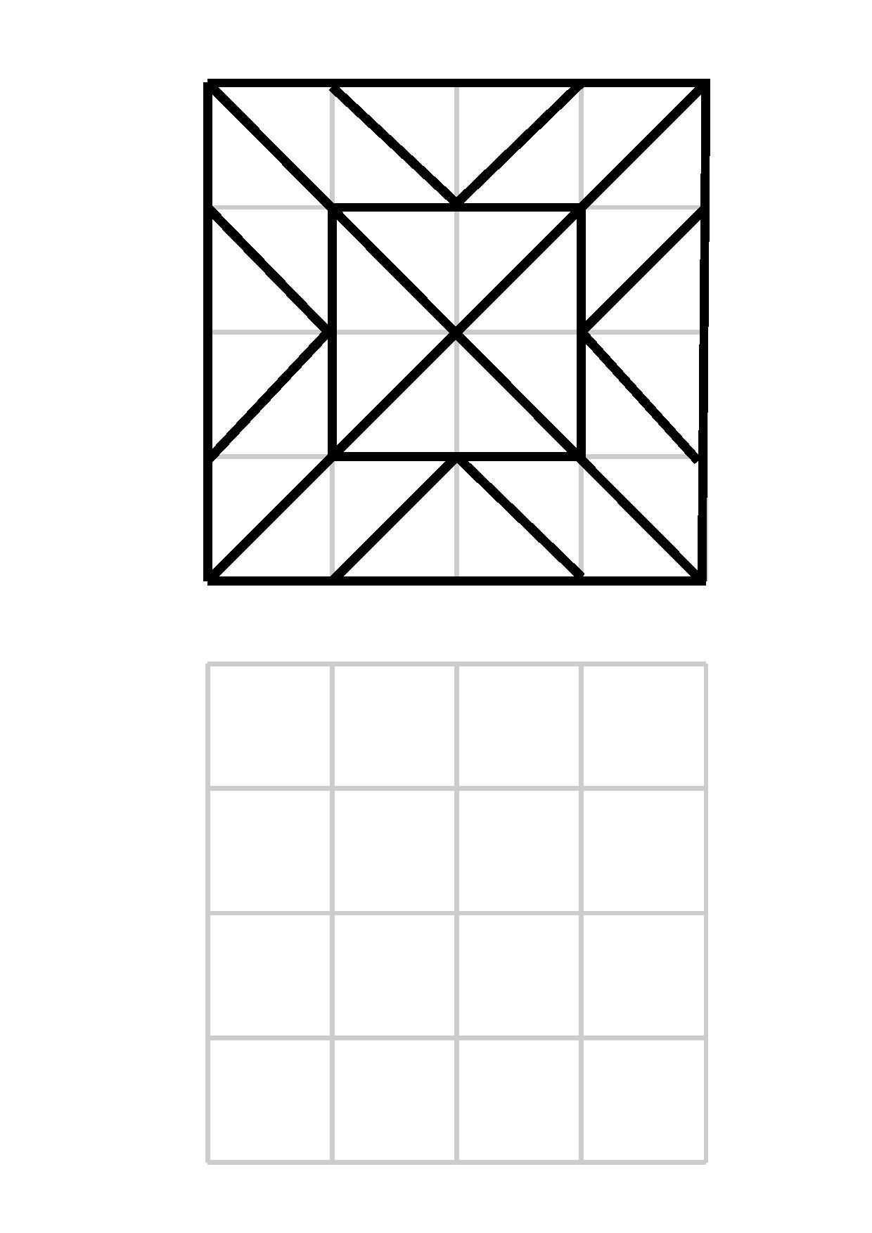 Muster Nachzeichnen Im 4 4 Raster Muster Geometrisch Nachzeichnen