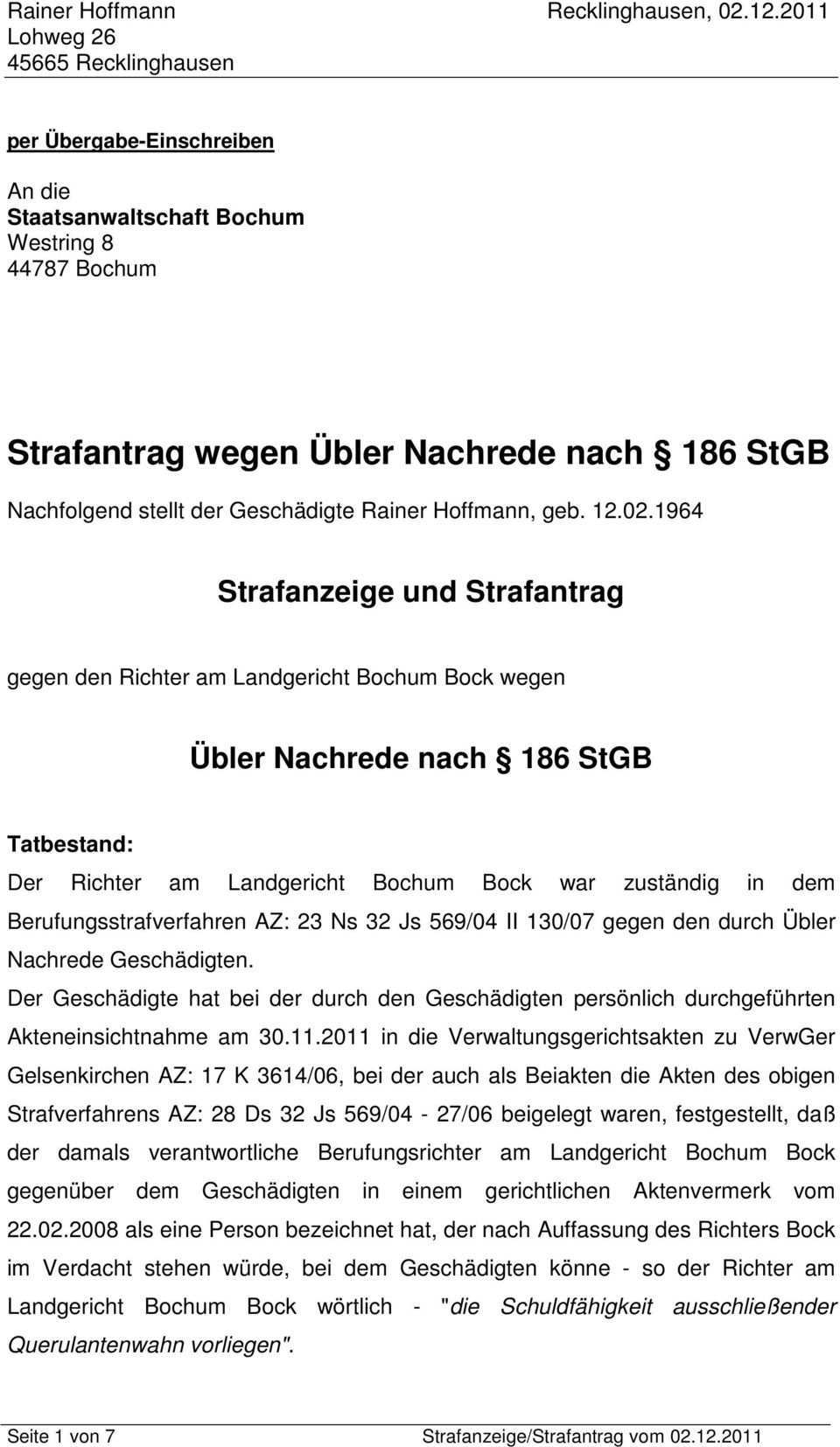 Strafantrag Wegen Ubler Nachrede Nach 186 Stgb Pdf Kostenfreier Download