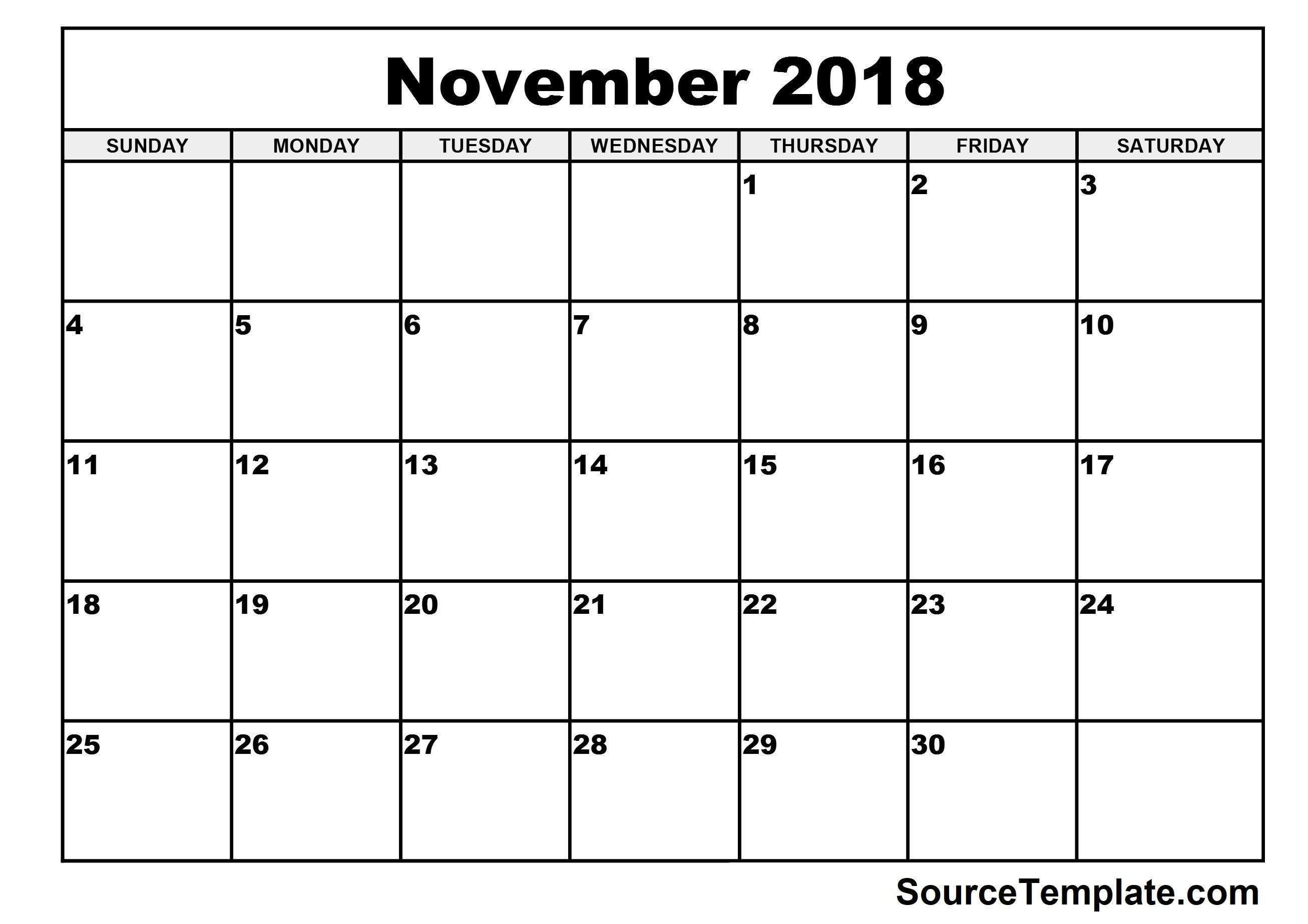 Free 5 November 2018 Calendar Printable Template Source Template November Printable Calendar November Calendar January 2018 Calendar Printable