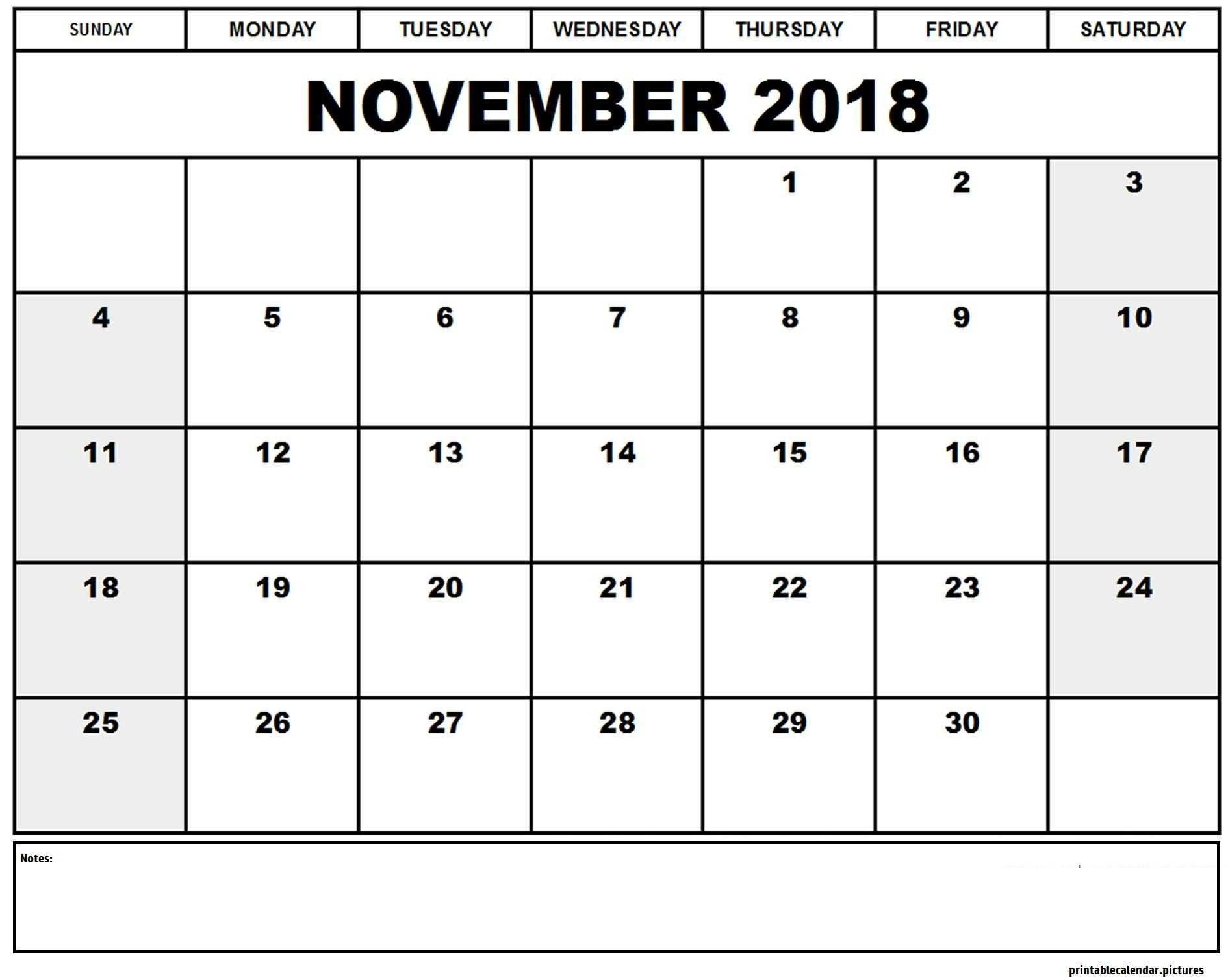 Pin On November Monthly Calendar 2018