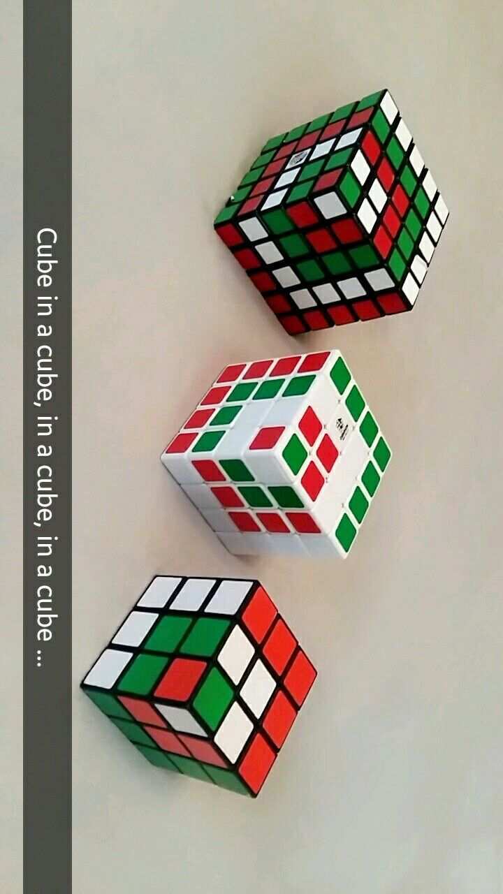 Zauberwurfel Rubiks Cube Coole Muster Mit 3 3 3 4 4 4 5 5 5 Cube In A Cube Cubo Rubik Rubik Cubos