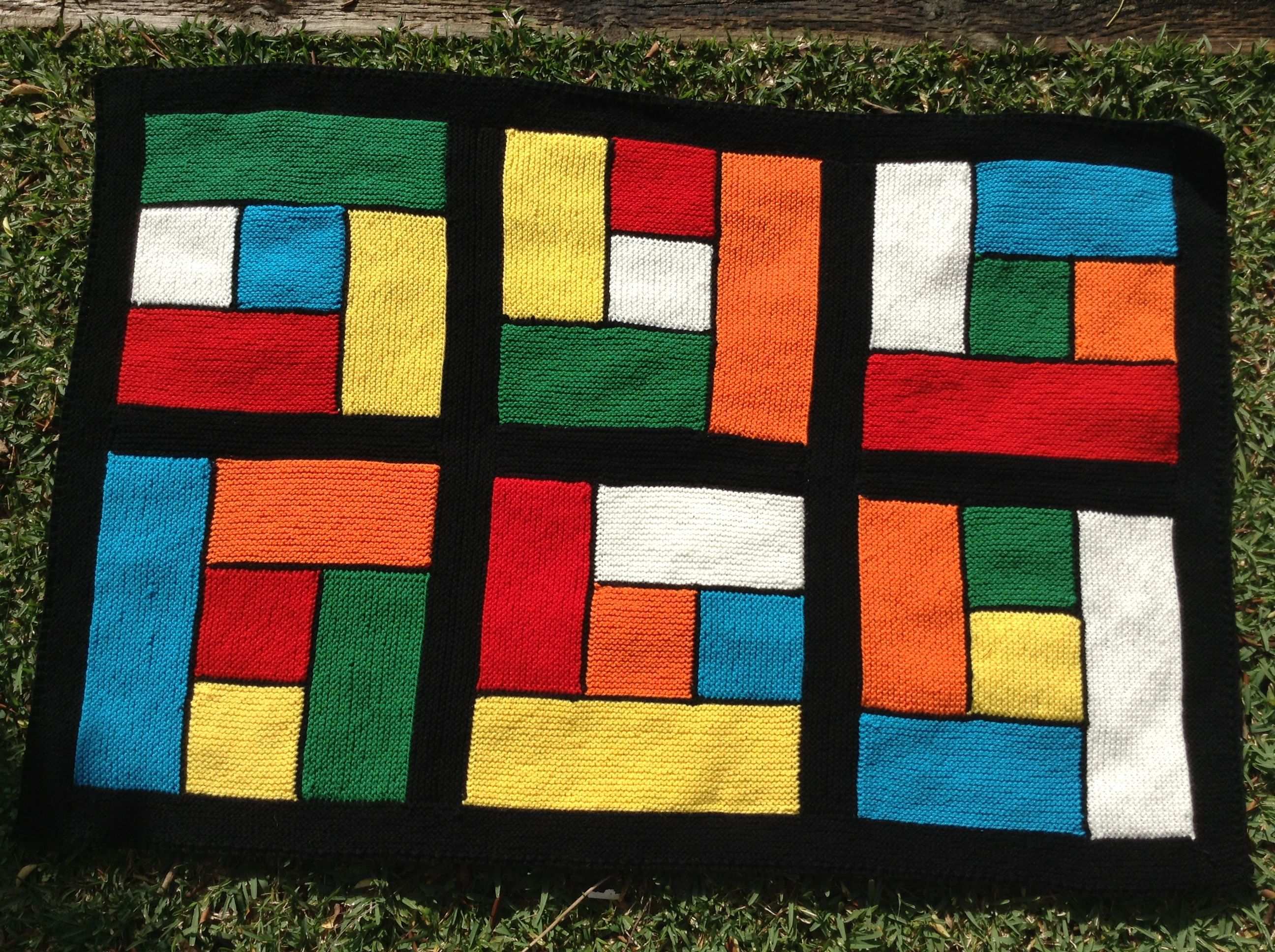 Rubik S Cube Knitted Blanket