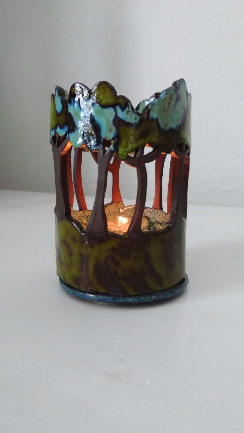Topfern Windlicht Wald Keramik Tonkeramik Keramik Lampen