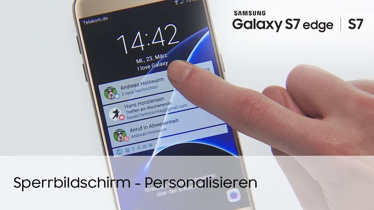 Samsung Galaxy S7 S7 Edge Sperrbildschirm Personalisierung Youtube