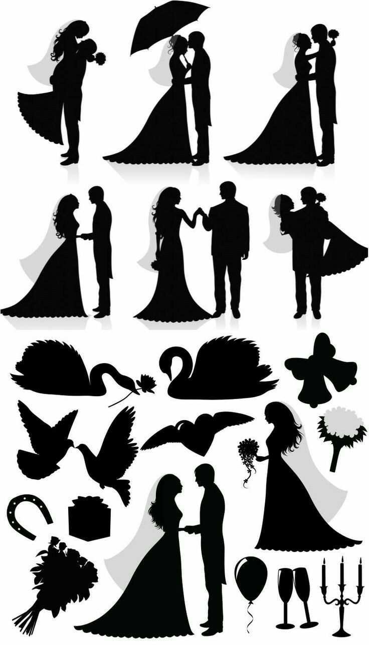 Silhouettes Wedding And Romance Designs Scherenschnitt Hochzeit Hochzeit Silhouette Portrait Silhouette