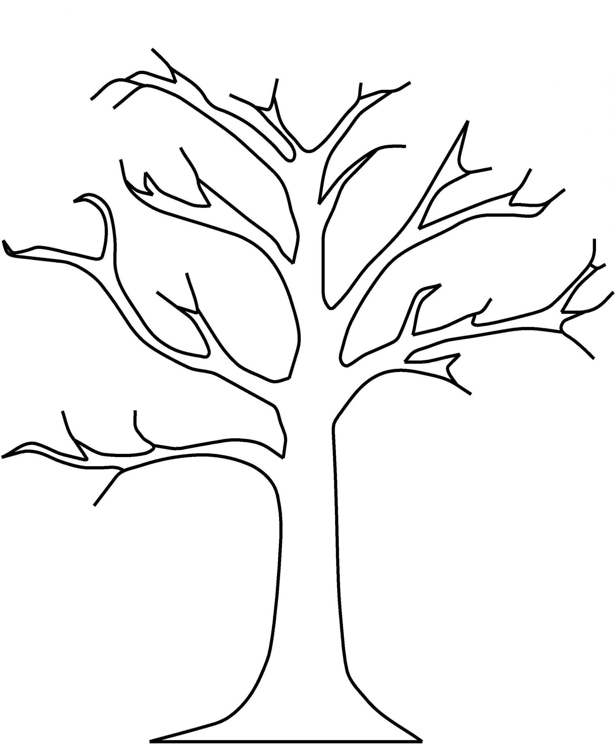 Apple Tree Without Leaves Coloring Pages Baum Umriss In 2020 Baum Vorlage Blattschablone Malvorlagen