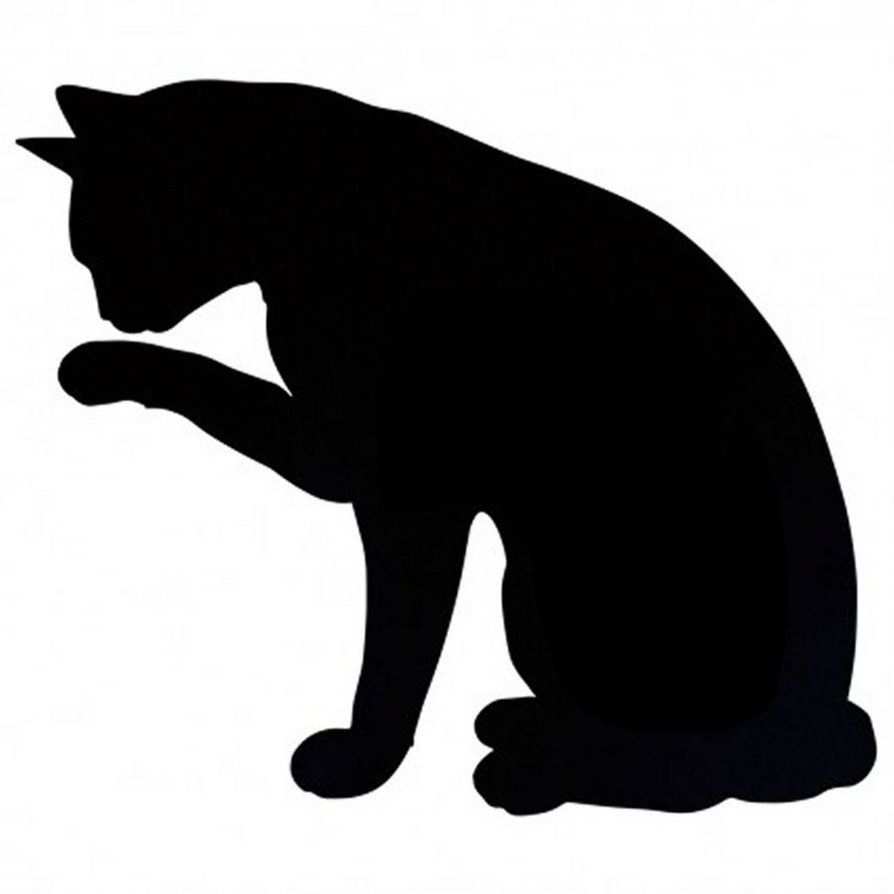 Black Cat Pochoir Silhouette L Art De La Silhouette Silhouette Animaux