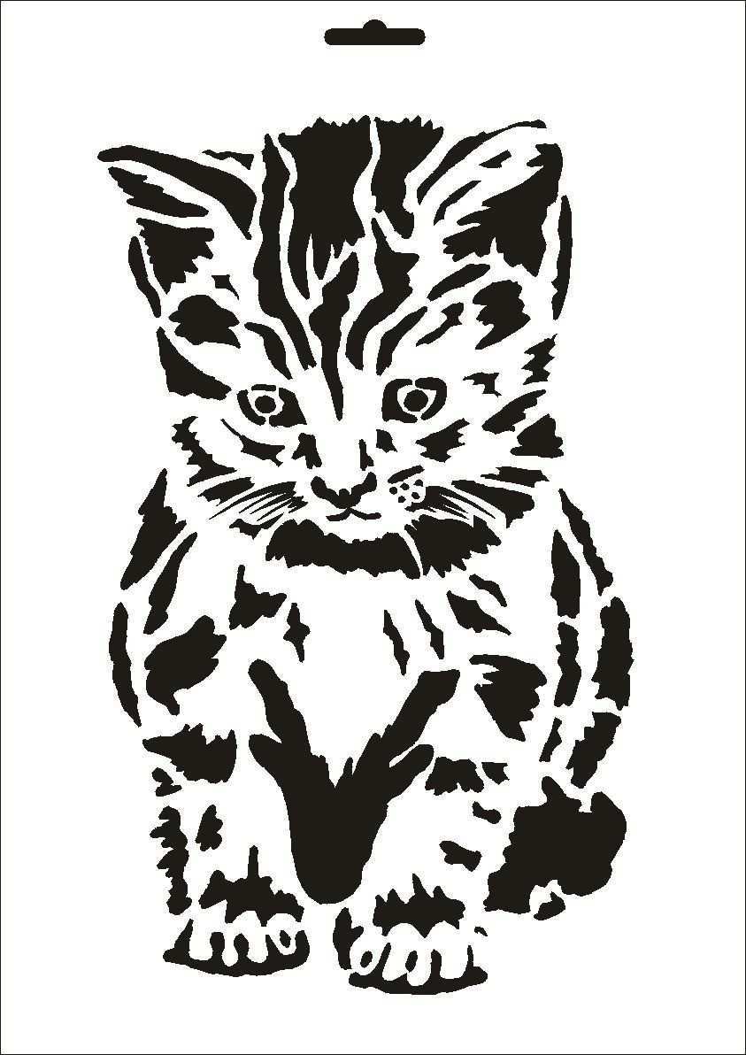 A4 Textil Wand Schablone Katze W 044 Amazon De Kuche Haushalt Zhivotnoe Trafaret Shablony Zhivotnyh Trafaretnoe Graffiti
