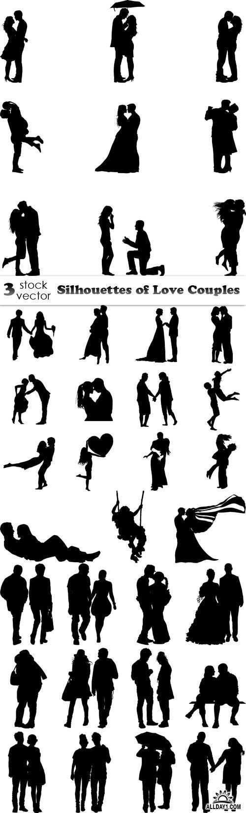 Vectors Silhouettes Of Love Couples Couples Love Silhouettes Vector Vectors Decopodge Lilac Hair In 2020 Leinwand Malerei Diy Schattenbilder Silhouette