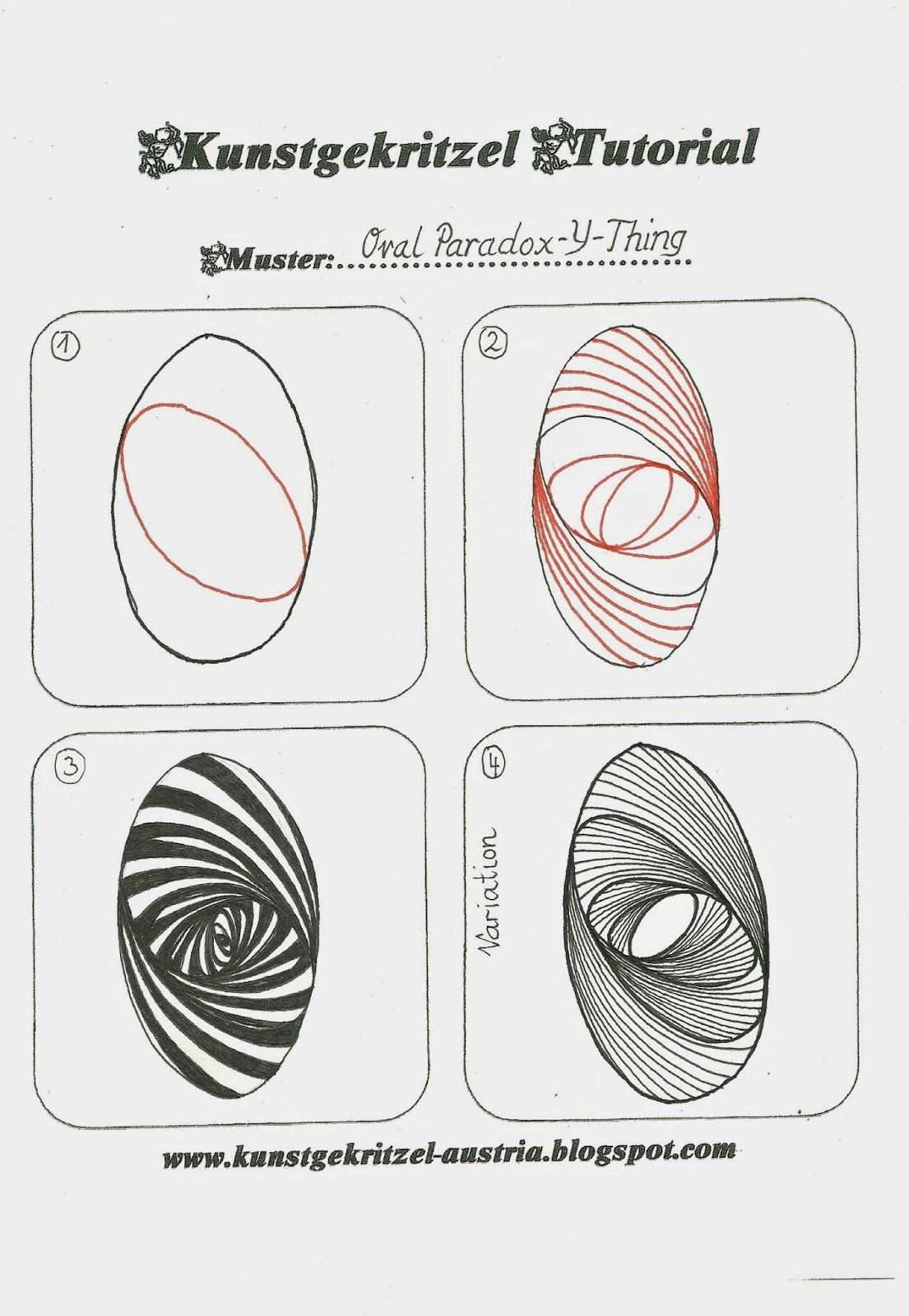 Kritzellust Statt Alltagsfrust Neues Tutorial Fur Muster Oval Paradoxy Thing Zentangle Muster Muster Malen Zentangle Zeichnungen