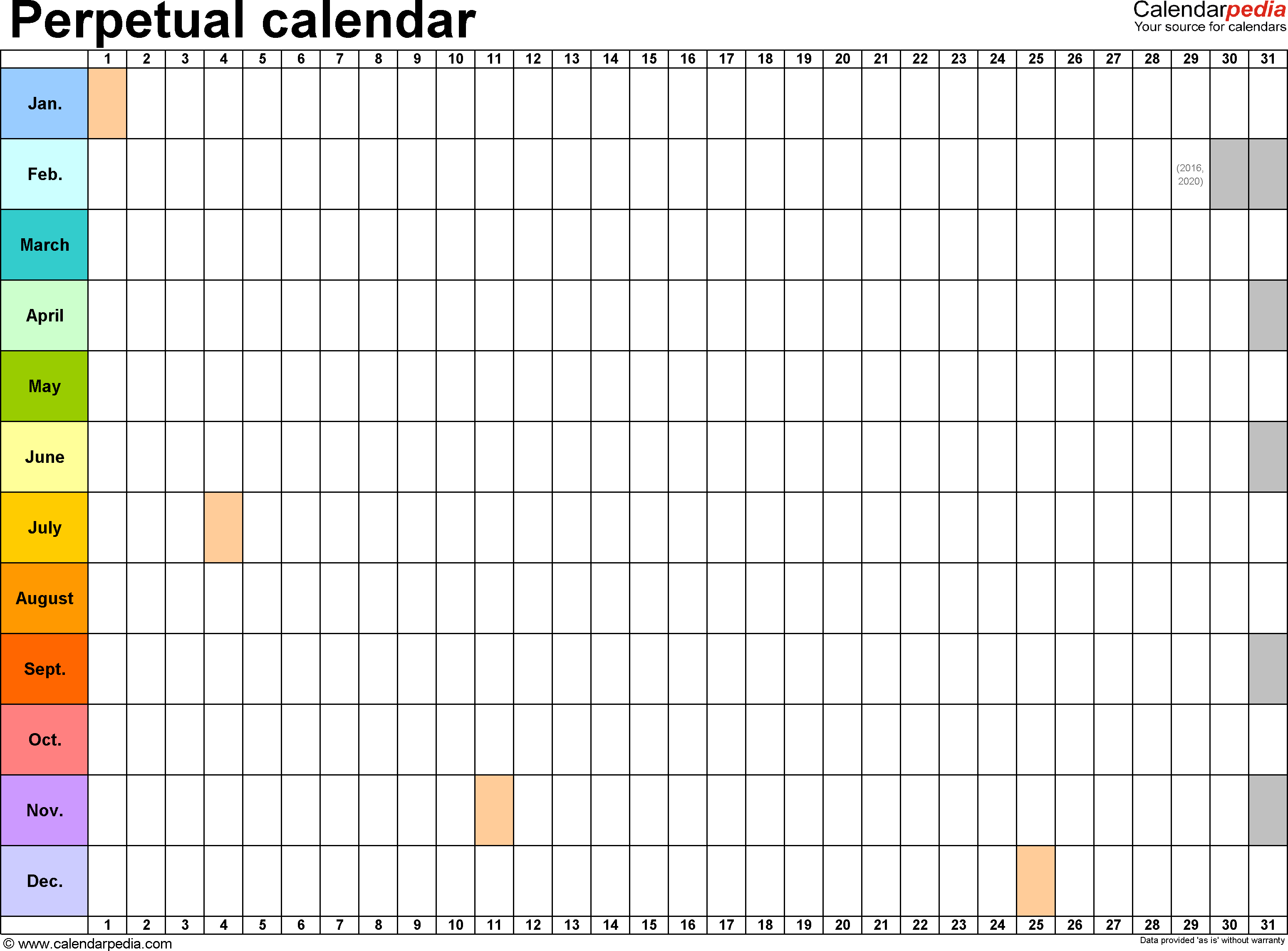 Perpetual Calendars 7 Free Printable Excel Templates Calendar Template Weekly Calendar Template Blank Calendar Template