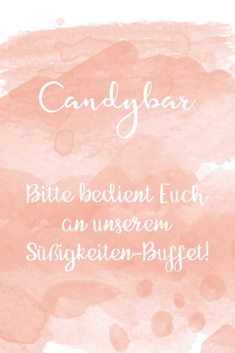 Candybar Schild In Wasserfarben Optik Kostenlos Zum Download Hochzeitsschilder Wunderkerzen Hochzeit Hochzeitskarten Einladung