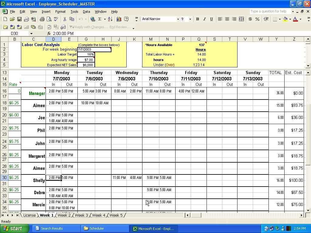 Excel Weekly Schedule Template Cool And Elegant Excel Employee Scheduler Of 37 Top Excel Week Weekly Schedule Template Excel Schedule Template Microsoft Excel