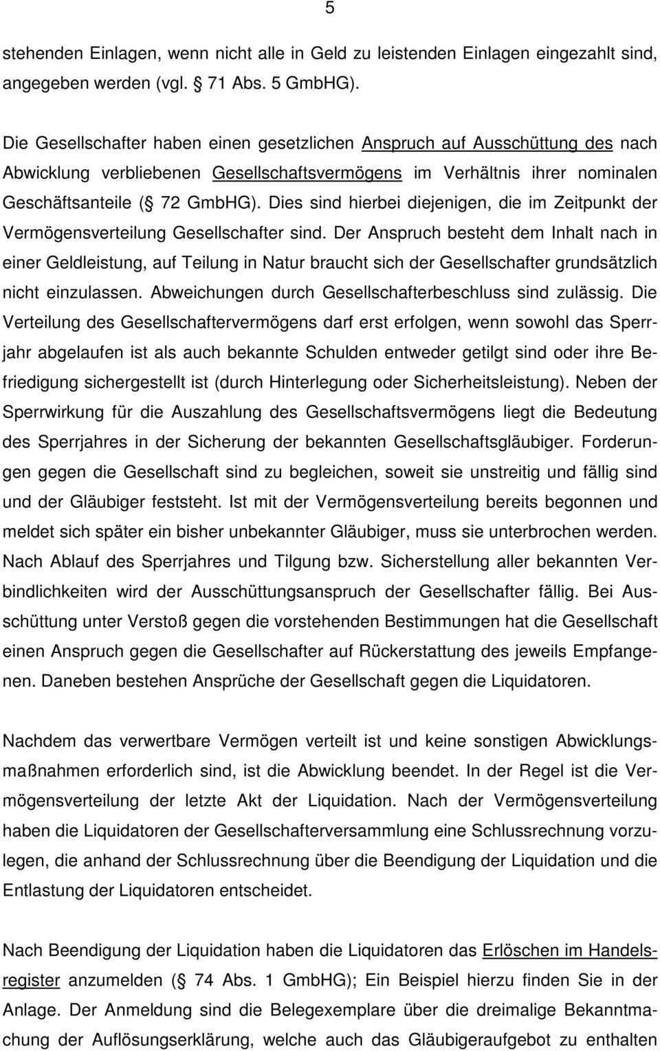 Merkblatt Liquidation Einer Gmbh Pdf Kostenfreier Download