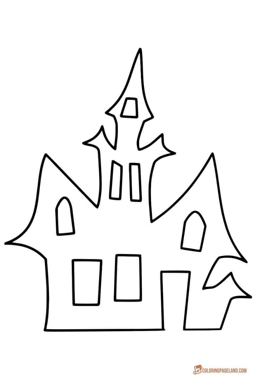 House Coloring Pages Downloadable And Printable Images House Colouring Pages Halloween Templates Halloween Haunted Houses