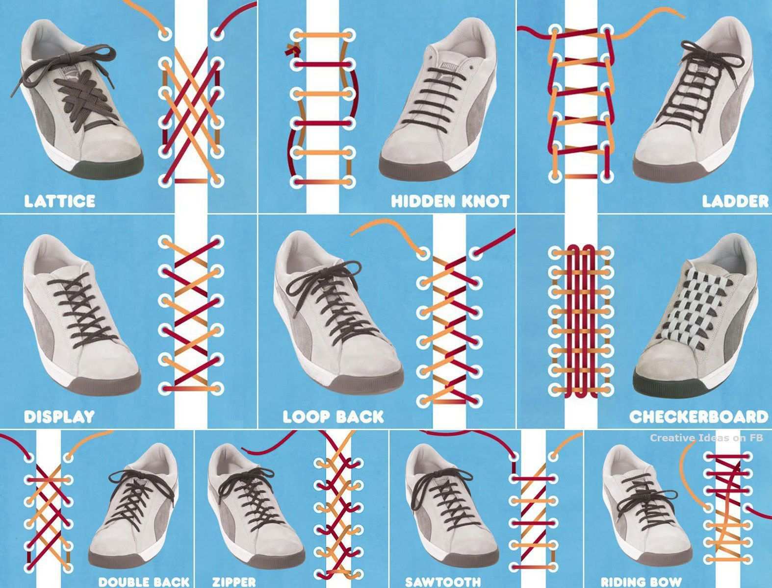 Creative Ways To Lace Up Shoes Schuhe Binden Schnursenkel Muster Spitze Schuhe