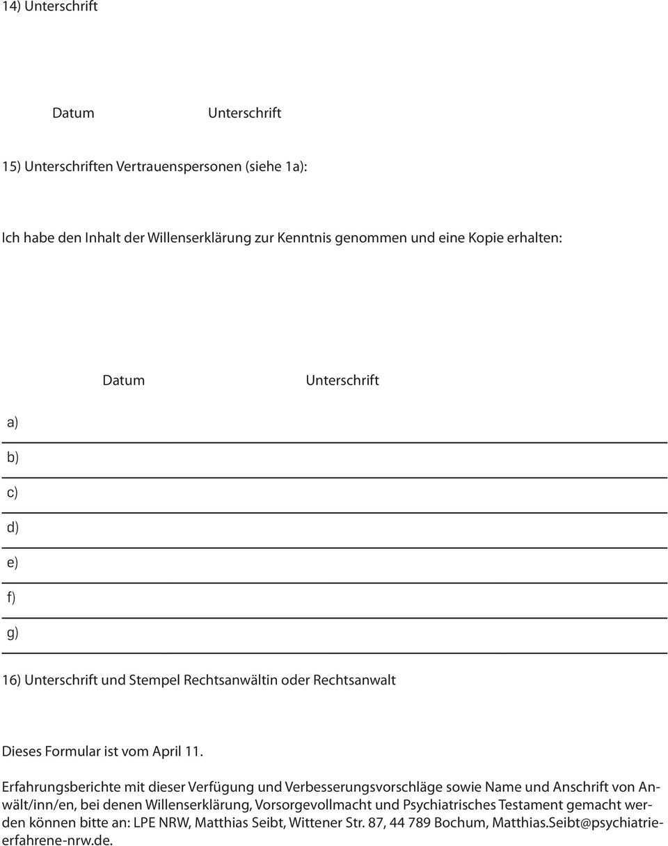 Bochumer Willenserklarung Pdf Kostenfreier Download