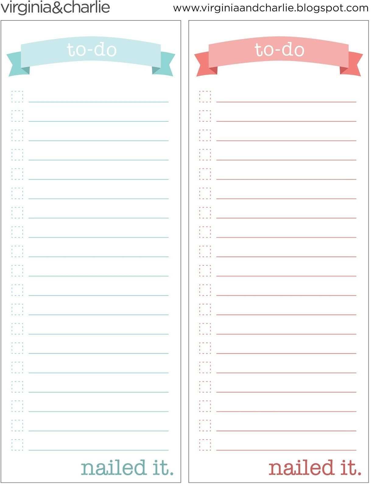 Things To Do Template Pdf Virginia And Charlie Printable To Do Intended For Free Printable To Do List Pd To Do Lists Printable List Template Free To Do List