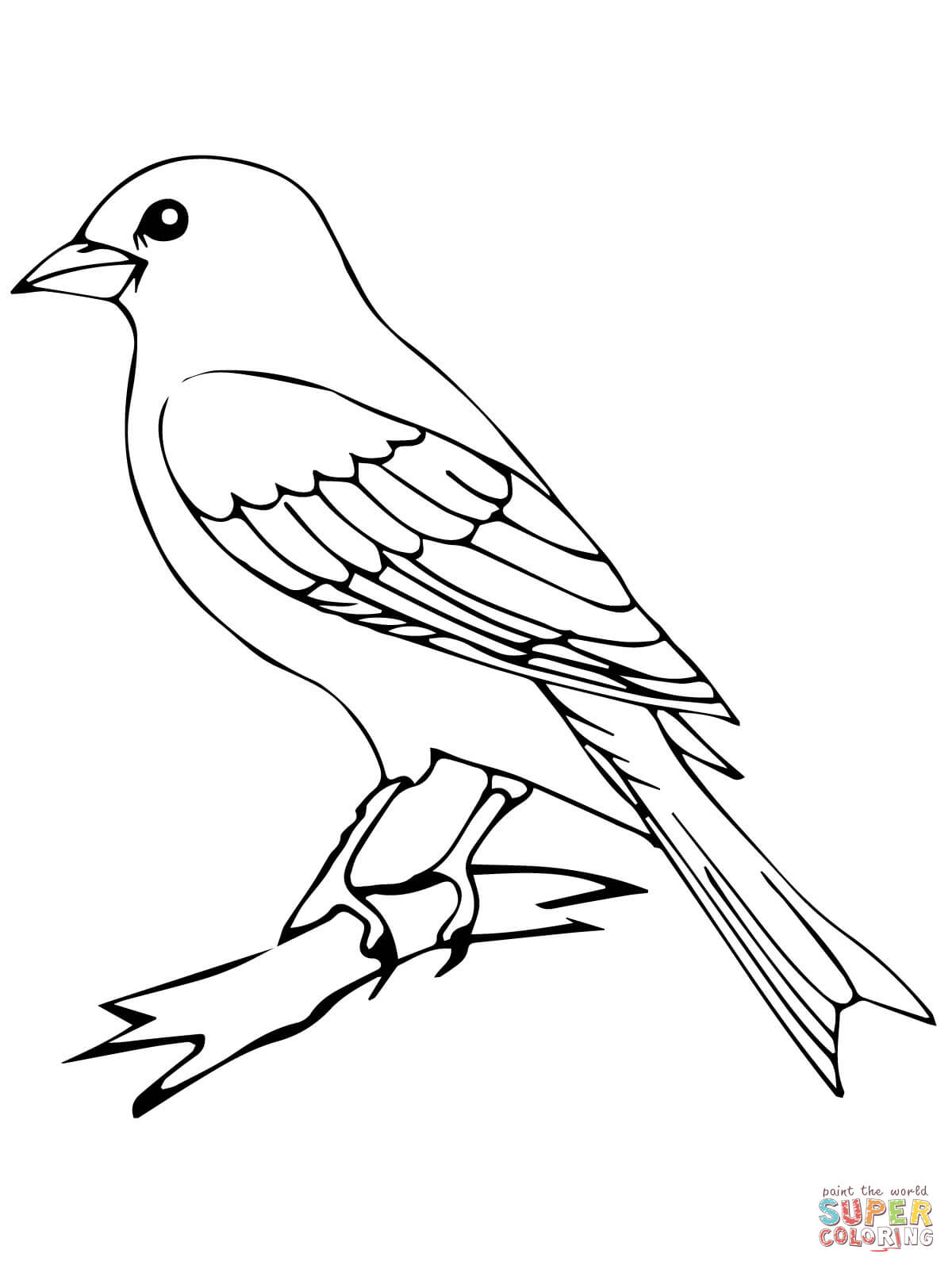Perched Canary Bird Super Coloring Vogel Malvorlagen Malvorlagen Vogel Vorlage