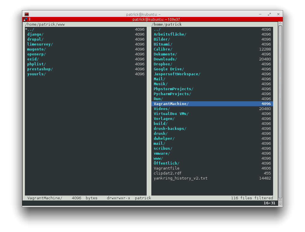 Vifm Terminal Files Browser Similar To Mc Linux Browser Mcs